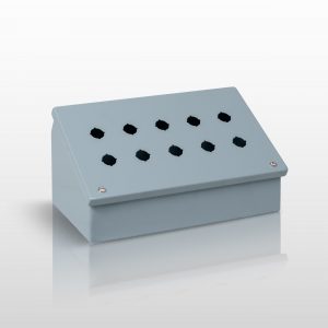 NEMA Pushbutton, 12 JIC 22MM PUSHBUTTON CONSOLET ENCLOSURE WITH HINGED SCREW COVER - SERIES JHS12CPB22