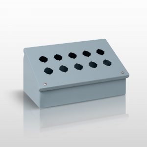 NEMA Pushbutton, 12 JIC 30MM PUSHBUTTON CONSOLET ENCLOSURE WITH HINGED SCREW COVER - SERIES JHS12CPB30