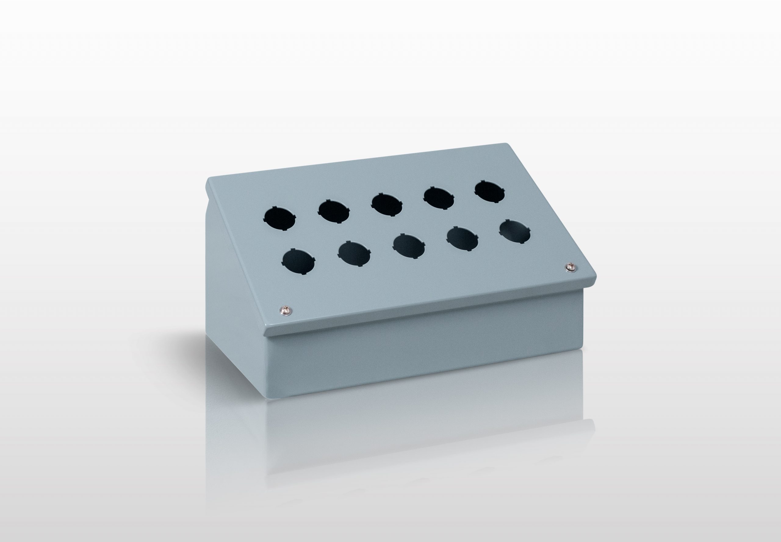 NEMA Pushbutton, 12 JIC 30MM PUSHBUTTON CONSOLET ENCLOSURE WITH HINGED SCREW COVER - SERIES JHS12CPB30