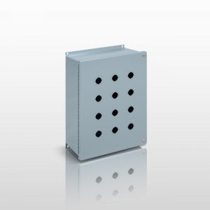 NEMA Pushbutton, 12 JIC 22MM PUSHBUTTON EXTRA LARGE ENCLOSURE WITH HINGED COVER - SERIES JHS12LPB22