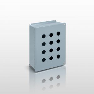 NEMA Pushbutton, 12 JIC 30MM PUSHBUTTON EXTRA LARGE ENCLOSURE WITH HINGED COVER - SERIES JHS12LPB30