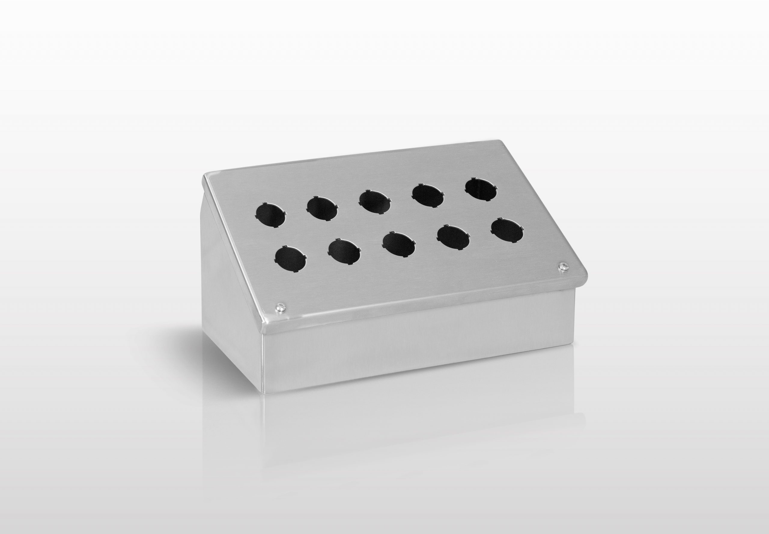 NEMA Pushbutton, 12 (304 STAINLESS STEEL) JIC 30MM PUSHBUTTON CONSOLET ENCLOSURE WITH HINGED COVER - SERIES JHS12SCPB30