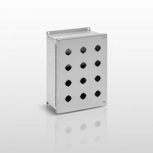 NEMA Pushbutton, 12 (304 STAINLESS STEEL) JIC 22MM PUSHBUTTON DEEP DEPTH ENCLOSURE WITH HINGED COVER - SERIES JHS12SDPB22