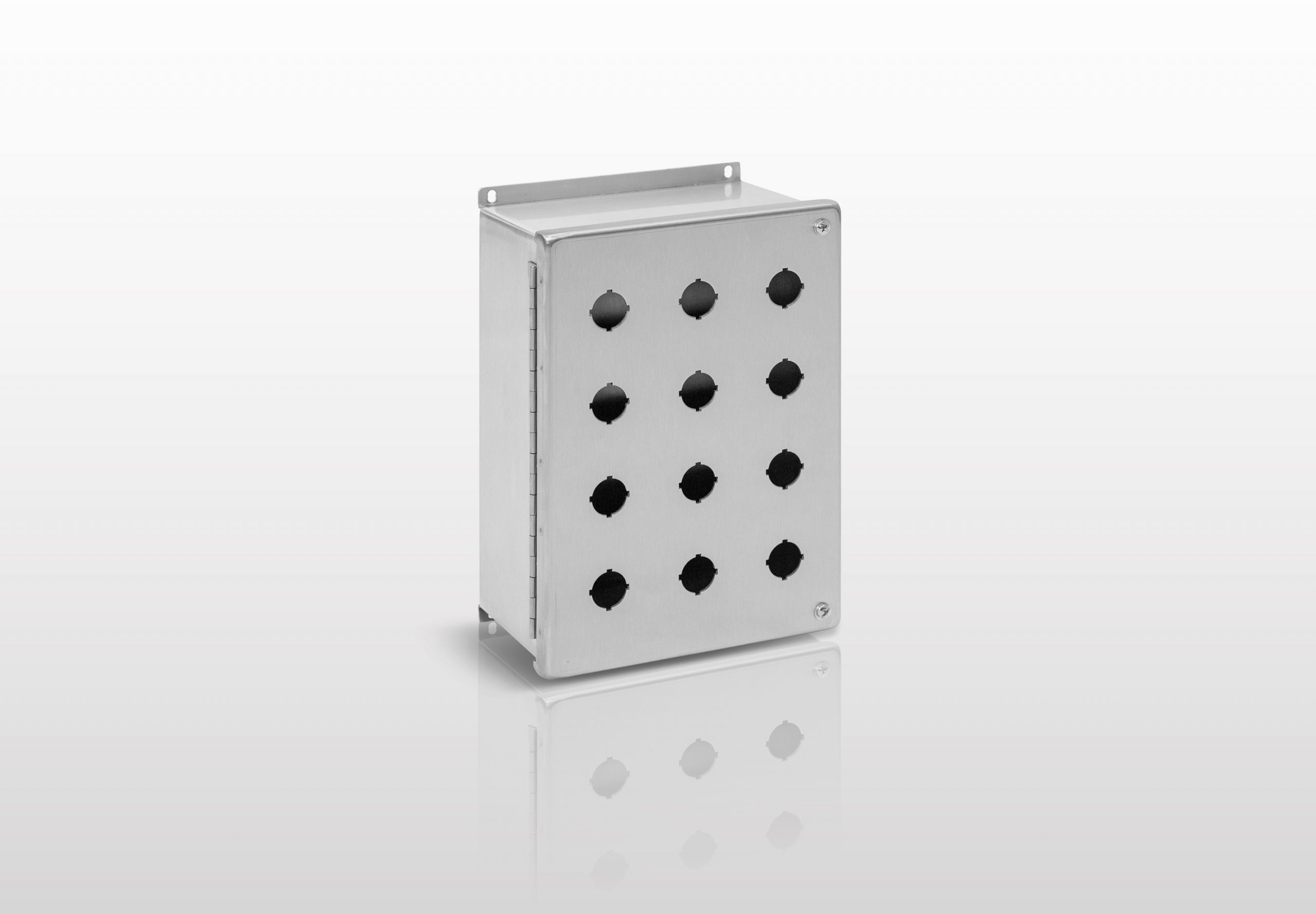 NEMA Pushbutton, 12 (316L STAINLESS STEEL) JIC 22MM PUSHBUTTON DEEP DEPTH ENCLOSURE WITH HINGED COVER - SERIES JHS12SLDPB22