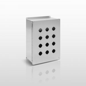 NEMA Pushbutton, 12 (316L STAINLESS STEEL) JIC 30MM PUSHBUTTON EXTRA LARGE ENCLOSURE WITH HINGED COVER - SERIES JHS12SLLPB30