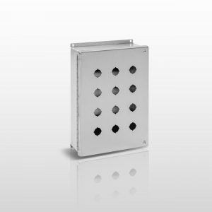 NEMA Pushbutton, 12 (304 STAINLESS STEEL) JIC 22MM PUSHBUTTON STANDARD DEPTH ENCLOSURE WITH HINGED COVER - SERIES JHS12SSPB22