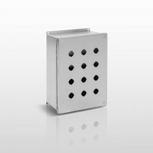 NEMA Pushbutton, 12 (304 STAINLESS STEEL) JIC 22MM PUSHBUTTON EXTRA DEEP ENCLOSURE WITH HINGED COVER - SERIES JHS12SXPB22