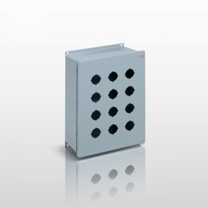 NEMA Pushbutton, 12 JIC 30MM PUSHBUTTON EXTRA DEEP ENCLOSURE WITH HINGED COVER - SERIES JHS12XPB30