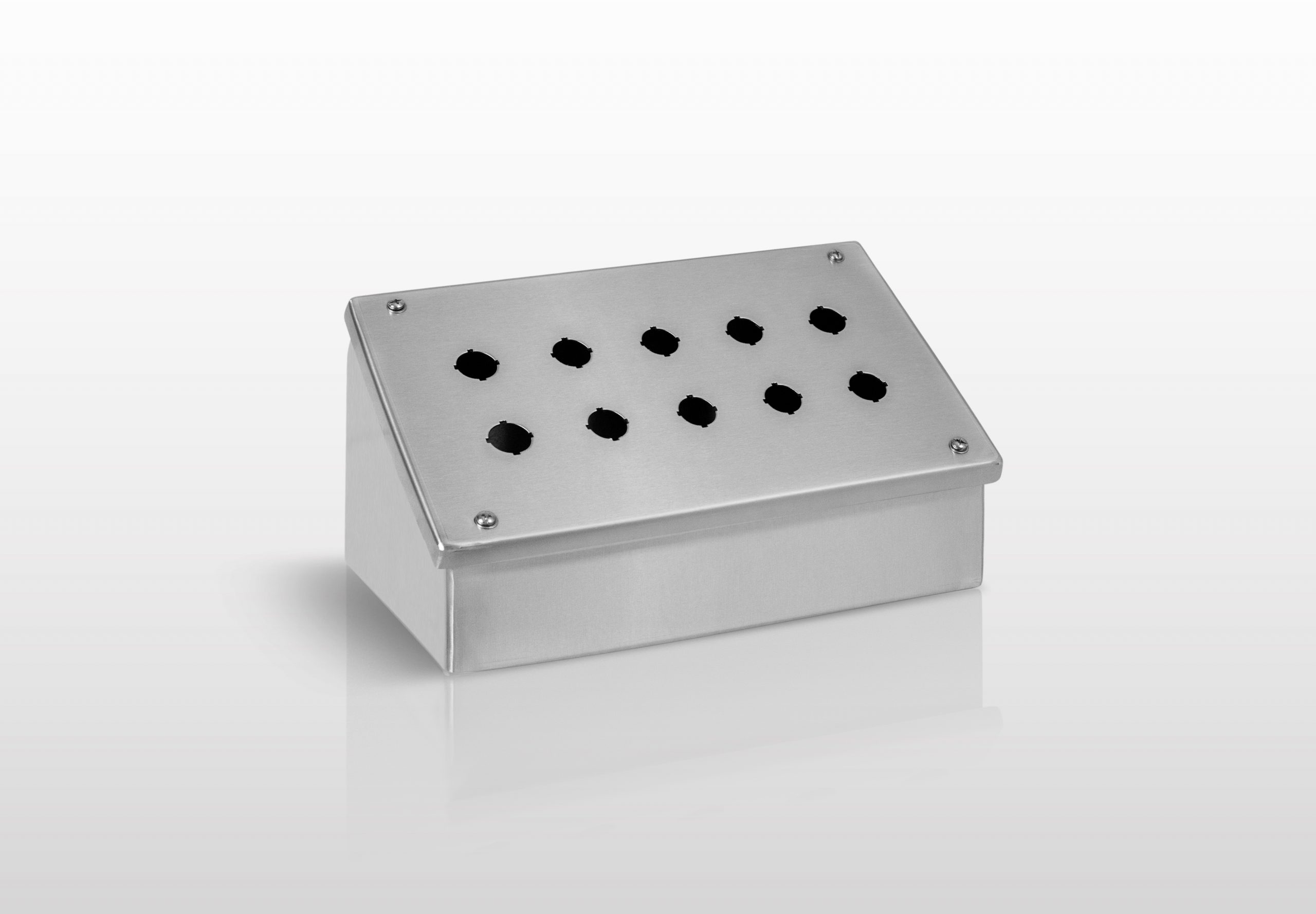 NEMA Pushbutton, 12 (304 STAINLESS STEEL) JIC 22MM PUSHBUTTON CONSOLET ENCLOSURE WITH SCREW COVER - SERIES JS12SCPB22