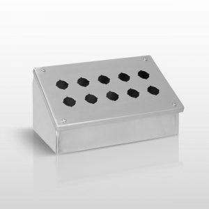 NEMA Pushbutton, 12 (316L STAINLESS STEEL) JIC 30MM PUSHBUTTON CONSOLET ENCLOSURE WITH SCREW COVER - SERIES JS12SLCPB30