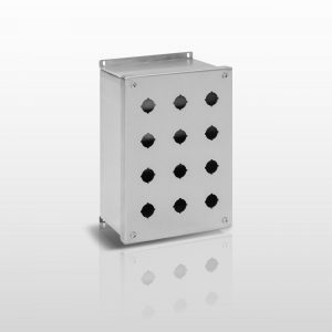 NEMA Pushbutton, 12 (304 STAINLESS STEEL) JIC 22MM PUSHBUTTON DEEP DEPTH ENCLOSURE WITH SCREW COVER - SERIES JS12SDPB22