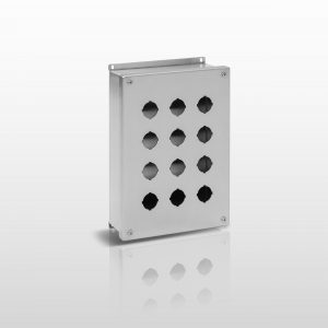 NEMA Pushbutton, 12 (304 STAINLESS STEEL) JIC 30MM PUSHBUTTON STANDARD DEPTH ENCLOSURE WITH SCREW COVER - SERIES JS12SSPB30