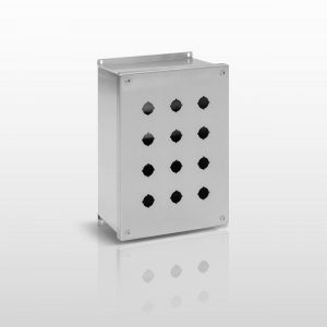 NEMA Pushbutton, 12 (304 STAINLESS STEEL) JIC 22MM PUSHBUTTON EXTRA DEEP ENCLOSURE WITH SCREW COVER - SERIES JS12SXPB22